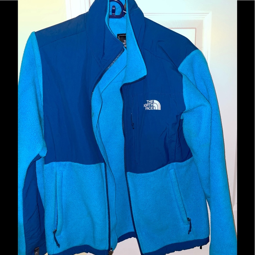 Blue North Face Zip Up Fleece